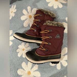 New Aleader Women's Warm Faux Fur Lined Mid Calf Winter Snow Boots size 8